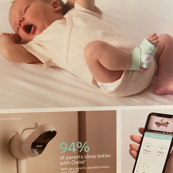 Owlet Cam Smart HD Video Baby Monitor In Mint - Picture 2 of 4